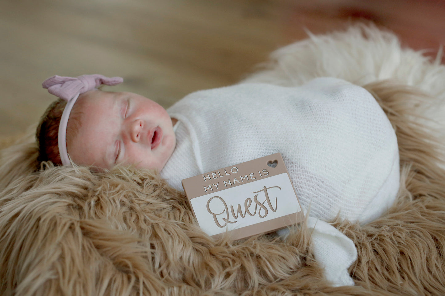 Name Announcement Teether - First Name ONLY
