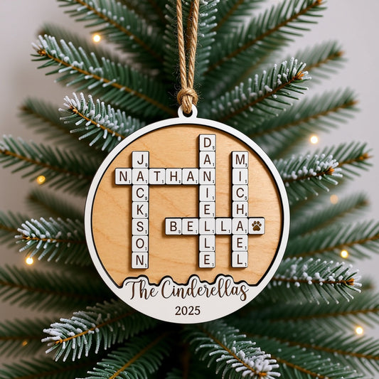 Family Name Crossword Ornament