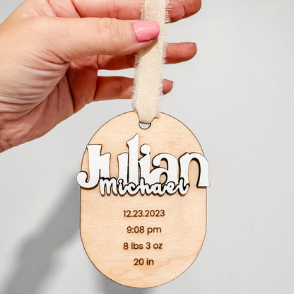 Birth Stats Ornament