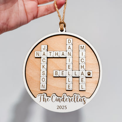 Family Name Crossword Ornament