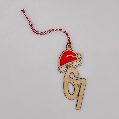 Personalized 67 Ornament