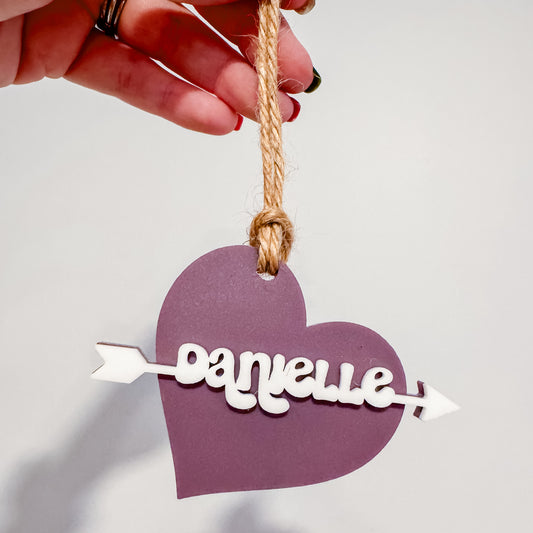 Heart Name Tag - multiple colors available