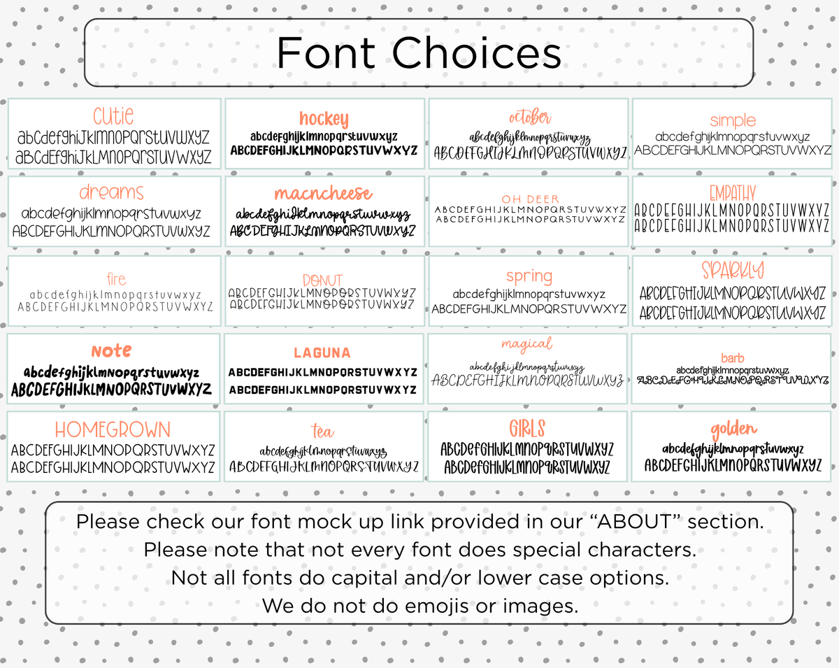 Font Choice Mock Up - Bottle Label