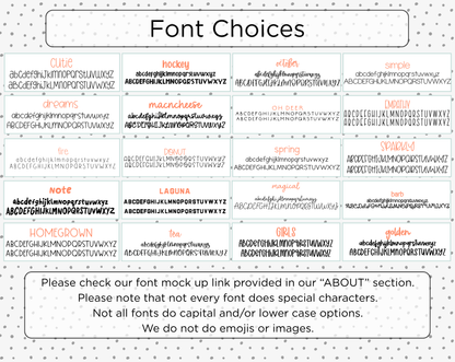 Font Choice Mock Up - Bottle Label