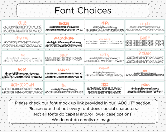Font Choice Mock Up - Bottle Label